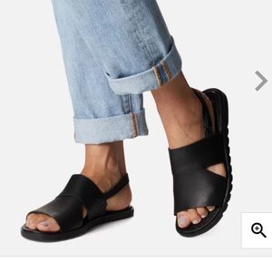 WOMEN'S ELLA II SLINGBACK leather SANDAL black size 9.5